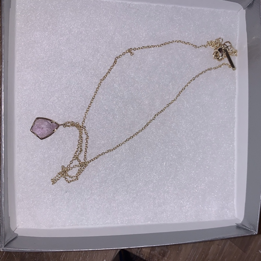 Kendra Scott purple stone necklace